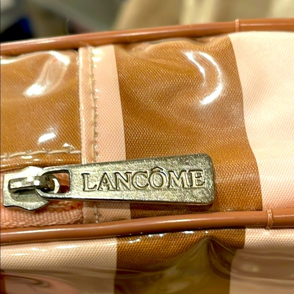 ❤️Vintage Lancôme Striped Cosmetic Bag or Eyeglass Sunglasses holder